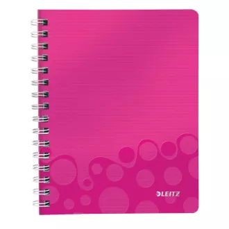 LEITZ Notatnik WOW A5, PP, linia, różowy