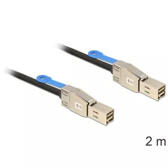 Kabel Delock Mini SAS HD x 4 SFF 8644 męski > Mini SAS HD x 4 SFF 8644 męski 2 m