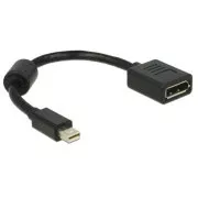 Adapter mini Displayport męski > Displayport żeński, czarny
