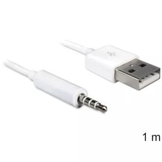Delock Kabel USB-A męski > Stereo jack 3.5 mm męski 4 pin iPod Shuffle 1 m