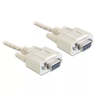 Kabel szeregowy Delock Null modem 9-stykowy żeński/żeński 1,8 m