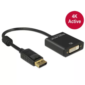 Delock Displayport 1.2 męski > DVI żeński 4K aktywny czarny