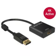 Delock Displayport 1.2 męski > HDMI żeński 4K aktywny czarny