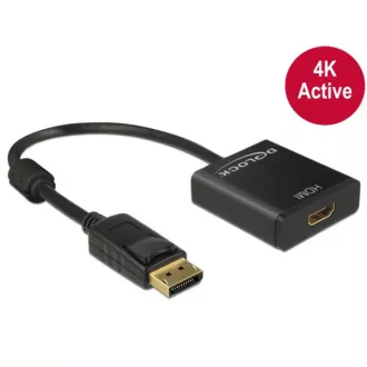 Delock Displayport 1.2 męski > HDMI żeński 4K aktywny czarny