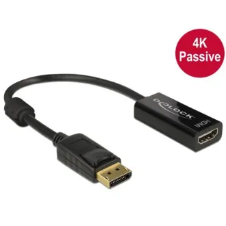 Delock Displayport 1.2 męski > HDMI żeński 4K pasywny czarny