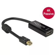 Delock Adapter mini Displayport 1.2 męski i HDMI żeński 4K pasywny czarny