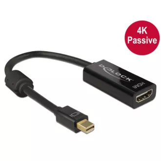 Delock Adapter mini Displayport 1.2 męski i HDMI żeński 4K pasywny czarny Delock Adapter mini Displayport 1.2 męski i HDMI żeński 4K pasywny czarny