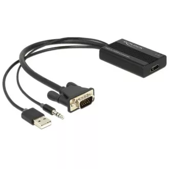 Adapter Delock VGA do HDMI z dźwiękiem