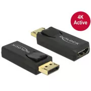 Delock Displayport 1.2 męski > HDMI żeński 4K aktywny czarny
