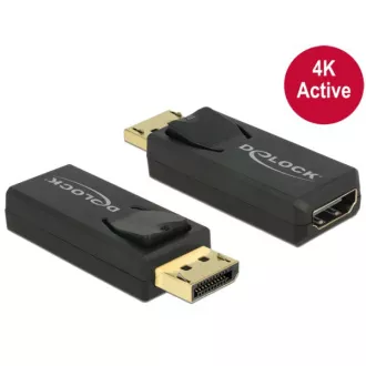 Delock Displayport 1.2 męski > HDMI żeński 4K aktywny czarny