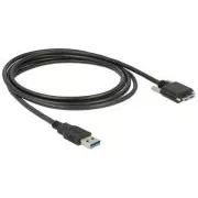 Kabel Delock USB 3.0 typ A męski > USB 3.0 typ Micro-B męski ze śrubami 1m