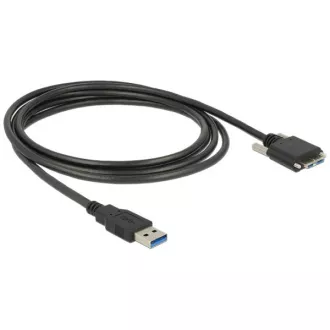 Kabel Delock USB 3.0 typ A męski > USB 3.0 typ Micro-B męski ze śrubami 1m