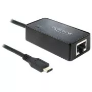 Adapter Delock SuperSpeed USB (USB 3.1, Gen 1) z USB Type-C™ męskim i Gigabit LAN 10/100/1000 Mbps