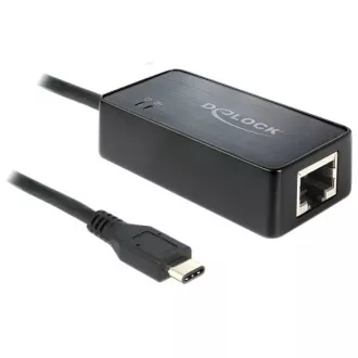 Adapter Delock SuperSpeed USB (USB 3.1, Gen 1) z USB Type-C™ męskim i Gigabit LAN 10/100/1000 Mbps