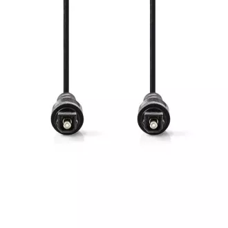 Nedis CAGB25000BK10 - Optyczny kabel audio | Wtyk TosLink - Wtyk TosLink | 1 m | Czarny