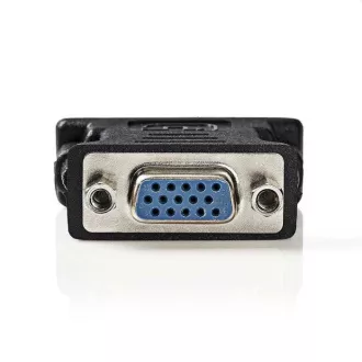 Nedis CCGB32900BK - Adapter DVI - VGA | Wtyczka DVI-I 24 5-pin - Gniazdo VGA | Czarny