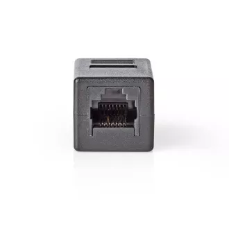 Nedis CCGB89010BK - Adapter sieciowy kat. 6 | Gniazdo RJ45 (8P8C) - Gniazdo RJ45 (8P8C) | Czarny