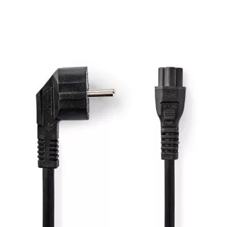 Nedis CEGB10100BK20 - Kabel zasilający | Wtyczka kątowa Schuko - IEC-320-C5 | 2 m | Czarny Nedis CEGB10100BK20 - Kabel zasilający | Wtyczka kątowa Schuko - IEC-320-C5 | 2 m | Czarny