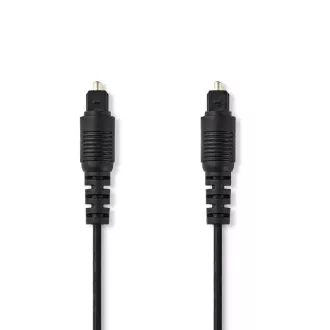 Nedis CAGB25000BK30 - Optyczny kabel audio | Wtyk TosLink - Wtyk TosLink | 3 m | Czarny
