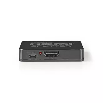Nedis VSPL34002BK- Koncentrator HDMI | 2 porty | Wejście HDMI™ | 2x Wyjście HDMI™ | 4K@30Hz | 2.25 Gbps | Czarny