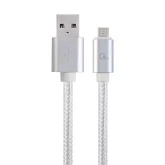 GEMBIRD CABLEXPERT Kabel USB A męski/micro USB męski 2.0, 1,8 m, pleciony, srebrny, blister