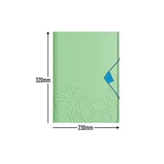 Teczka z trzema klapkami LEITZ UrbanChic PP, A4, zielona