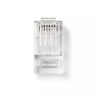 Nedis CCGB89305TP - Złącze RJ45| Wtyk | Kabel UTP CAT6 | Prosty | Pozłacany | 10 Sztuk | PVC | Przezroczysty | Pudełko