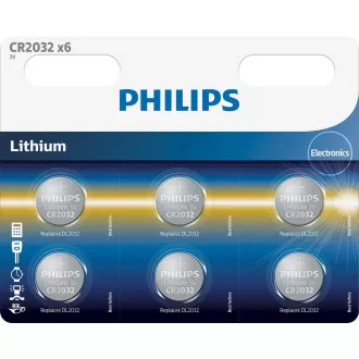 Baterie Philips CR2032P6/01B - 6 sztuk Baterie Philips CR2032P6/01B - 6 sztuk