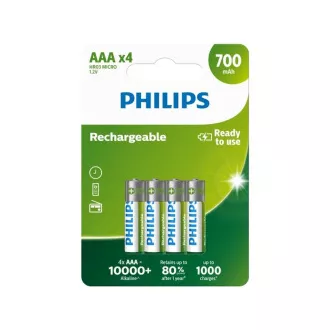 Akumulatory Philips AAA 700 mAh, NiMH - 4 szt.