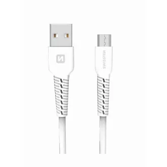 SWISSTEN KABEL DO TRANSMISJI DANYCH USB / MICRO USB 1.0 M BIAŁY