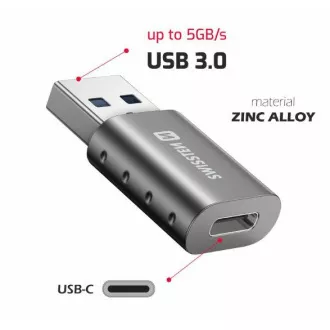 ADAPTER SWISSTEN USB-A(M)/USB-C(F)