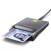 AXAGON CRE-SM3T, czytnik kart stykowych USB-A FlatReader Karta inteligentna (eObčanka), kabel 1,3 m