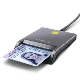 AXAGON CRE-SM3T, czytnik kart stykowych USB-A FlatReader Karta inteligentna (eObčanka), kabel 1,3 m AXAGON CRE-SM3T, czytnik kart stykowych USB-A FlatReader Karta inteligentna (eObčanka), kabel 1,3 m