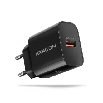 AXAGON ACU-QC18, ładowarka sieciowa 18 W, 1x port USB-A, QC3.0/AFC/Apple, czarna