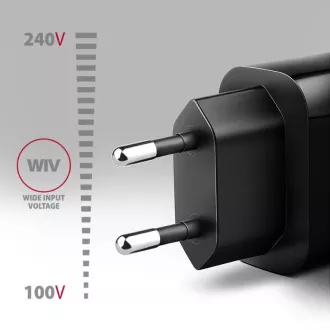 AXAGON ACU-QC18, ładowarka sieciowa 18 W, 1x port USB-A, QC3.0/AFC/Apple, czarna