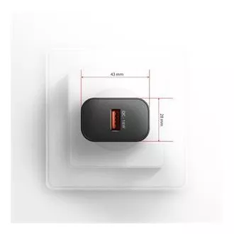 AXAGON ACU-QC18, ładowarka sieciowa 18 W, 1x port USB-A, QC3.0/AFC/Apple, czarna