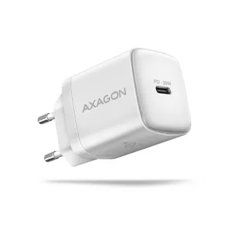 AXAGON ACU-PD20W, ładowarka sieciowa 20 W, 1x port USB-C, PD3.0/PPS/QC4 /AFC/Apple, biała