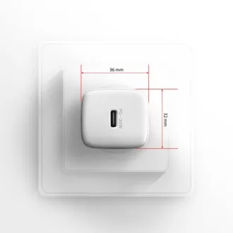 AXAGON ACU-PD20W, ładowarka sieciowa 20 W, 1x port USB-C, PD3.0/PPS/QC4 /AFC/Apple, biała