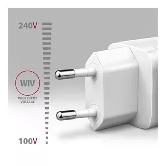 AXAGON ACU-PD20W, ładowarka sieciowa 20 W, 1x port USB-C, PD3.0/PPS/QC4 /AFC/Apple, biała