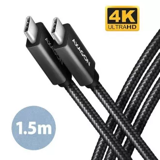 AXAGON BUCM32-CM05AB, kabel SPEED USB-C <-> USB-C, 0,5 m, USB 20 Gb/s, PD 100 W 5 A, 4K HD, ALU, oplot, czarny AXAGON BUCM32-CM05AB, kabel SPEED USB-C <-> USB-C, 0,5 m, USB 20 Gb/s, PD 100 W 5 A, 4K HD, ALU, oplot, czarny