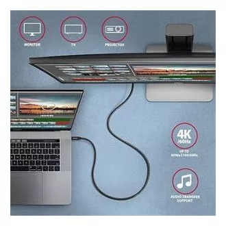 AXAGON BUCM32-CM05AB, kabel SPEED USB-C <-> USB-C, 0,5 m, USB 20 Gb/s, PD 100 W 5 A, 4K HD, ALU, oplot, czarny AXAGON BUCM32-CM05AB, kabel SPEED USB-C <-> USB-C, 0,5 m, USB 20 Gb/s, PD 100 W 5 A, 4K HD, ALU, oplot, czarny