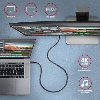 AXAGON BUCM32-CM05AB, kabel SPEED USB-C <-> USB-C, 0,5 m, USB 20 Gb/s, PD 100 W 5 A, 4K HD, ALU, oplot, czarny AXAGON BUCM32-CM05AB, kabel SPEED USB-C <-> USB-C, 0,5 m, USB 20 Gb/s, PD 100 W 5 A, 4K HD, ALU, oplot, czarny