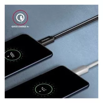 AXAGON BUCM32-CM05AB, kabel SPEED USB-C <-> USB-C, 0,5 m, USB 20 Gb/s, PD 100 W 5 A, 4K HD, ALU, oplot, czarny AXAGON BUCM32-CM05AB, kabel SPEED USB-C <-> USB-C, 0,5 m, USB 20 Gb/s, PD 100 W 5 A, 4K HD, ALU, oplot, czarny