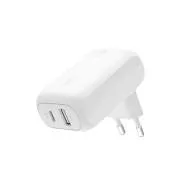 Ładowarka ścienna Belkin BOOST CHARGE™ Dual 42W USB-C Power Delivery PPS (USB-C 30W   USB-A 12W), biała