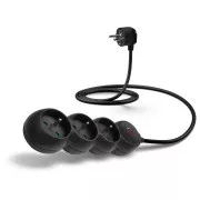 Przedłużacz CONNECT IT 230 V, 3 gniazda, 1,5 m, z wyłącznikiem (czarny)