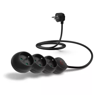 Przedłużacz CONNECT IT 230 V, 3 gniazda, 1,5 m, z wyłącznikiem (czarny) Przedłużacz CONNECT IT 230 V, 3 gniazda, 1,5 m, z wyłącznikiem (czarny)