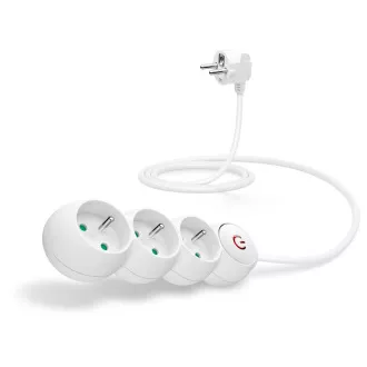 Przedłużacz CONNECT IT 230 V, 3 gniazda, 1,5 m, z wyłącznikiem (biały) Przedłużacz CONNECT IT 230 V, 3 gniazda, 1,5 m, z wyłącznikiem (biały)