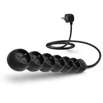 Przedłużacz CONNECT IT 230 V, 6 gniazd, 5 m, z wyłącznikiem (czarny)