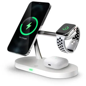 Ładowarka bezprzewodowa CONNECT IT MultiCharge 5 w 1 MagSafe Wireless Fast Charge, BIAŁA