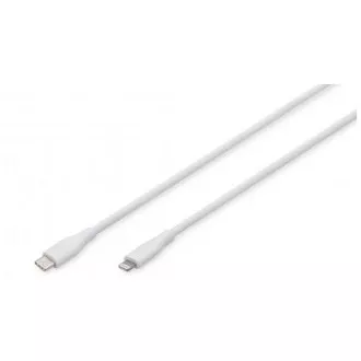 Silikonowy kabel ładujący Digitus USB-C, USB-A - USB-C 2 m, USB 2.0, 60 W, czarny